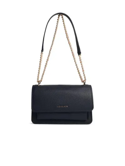 Michael Michael Kors Claire Logo Lettering Shoulder Bag In Black