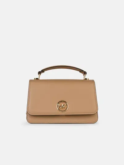 Michael Michael Kors 'delancey' Medium Bag In Beige Leather