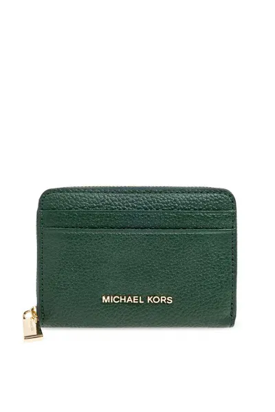 Michael Michael Kors Jet Set Small Zip In Green