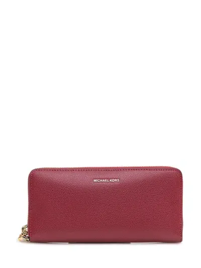 Michael Michael Kors Jetset Travel Continental Wallet In Burgundy