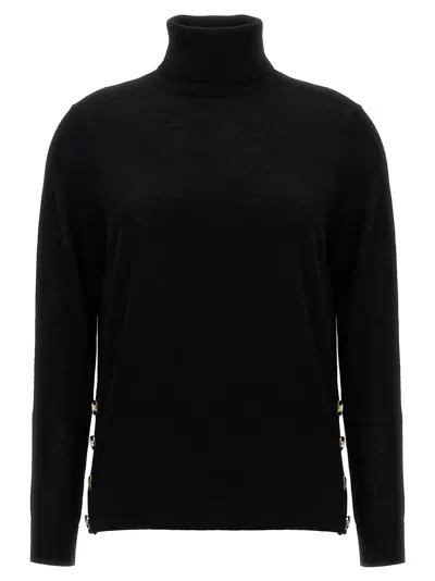 Michael Michael Kors Logo Buttons Turtleneck Sweater