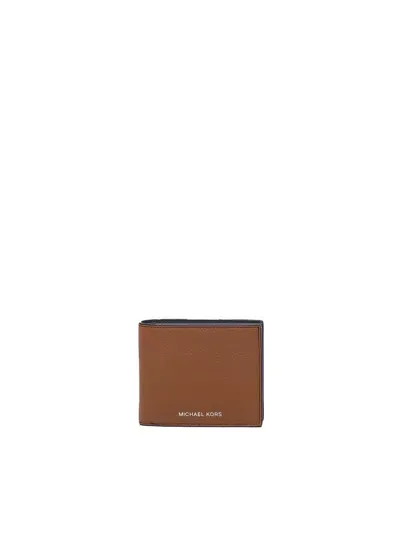 Michael Michael Kors Logo Lettering Bifold Wallet In Brown