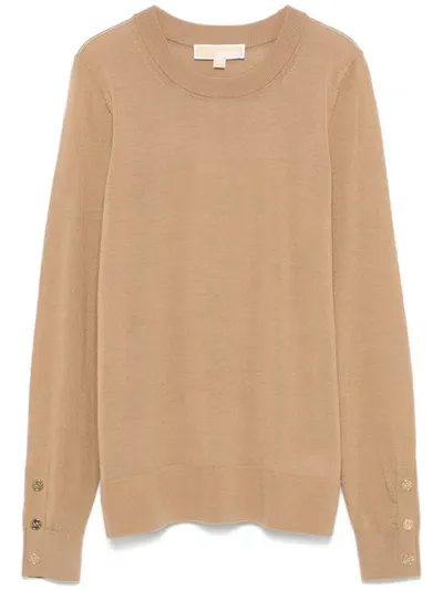 Michael Michael Kors Merino-wool Sweater In Brown