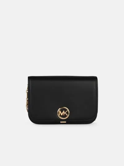 Michael Michael Kors 'messanger' Black Leather Crossbody Bag