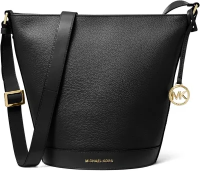 Michael Michael Kors Medium Townsend Leather Bucket Bag In Black