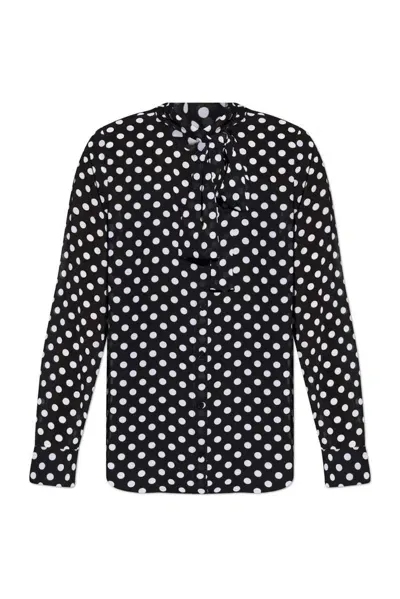 Michael Michael Kors Polka Dot Georgette Tie In Multi