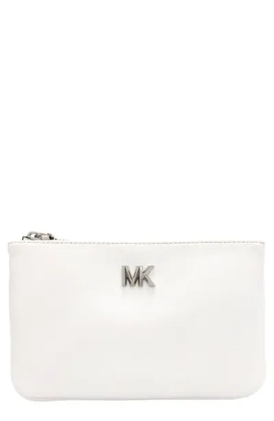 Michael Michael Kors Reversible Leather Belt Bag In Optic White