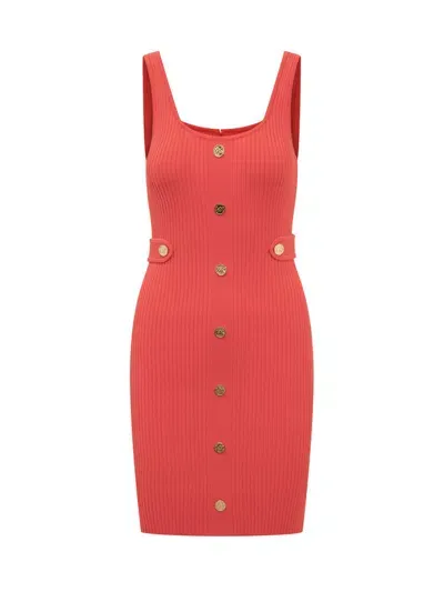 Michael Michael Kors Sleeveless Knit Midi Dress In Red