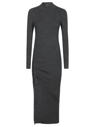 Michael Michael Kors Stretched Ruched Dress In Black