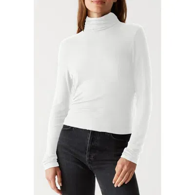 Michael Stars Tara Rib Turtleneck In Chalk