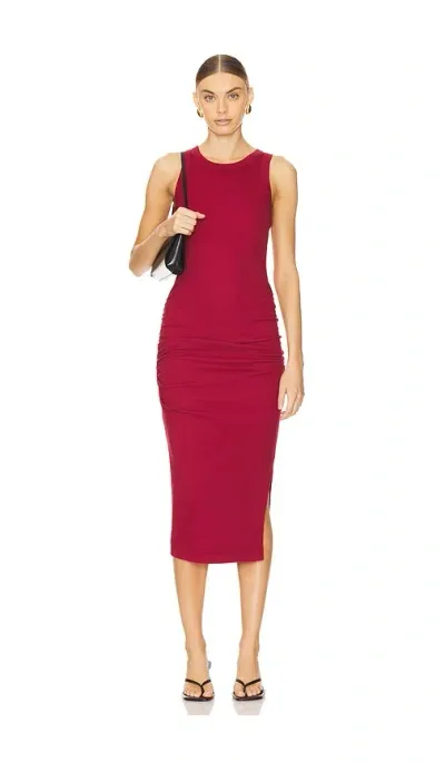 Michael Stars Wren Midi Dress In Carmine