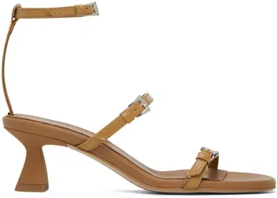 Miista Brown Isaura Sandals In Beige Leather