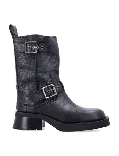 Miista Renate Buckle Boots In Black Leather