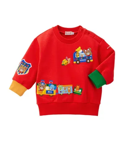 Miki House Kids' Adventure Sweatshirt In Red