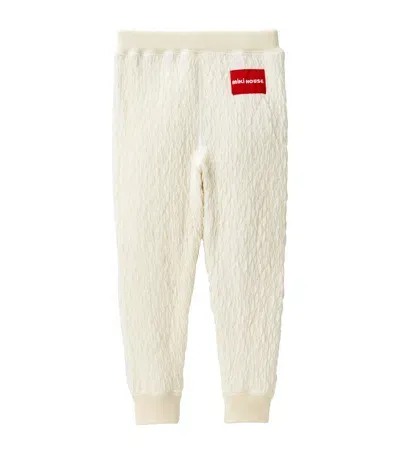 Miki House Kids' Textured Crinkle Leggings In White