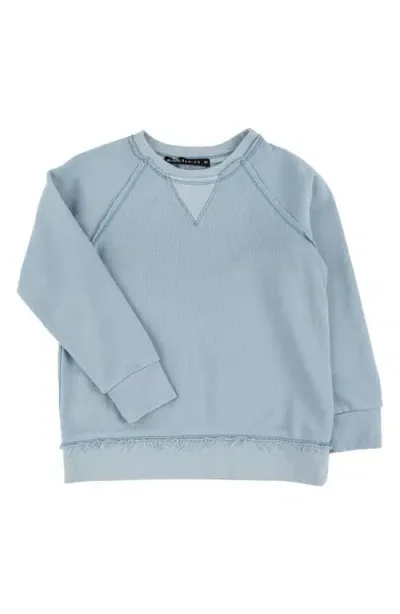 Miki Miette Kids' Iggy Crewneck Sweatshirt In Lagoon