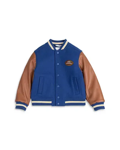 Miles The Label Boys' Varsity Jacket - Little Kid In Royal