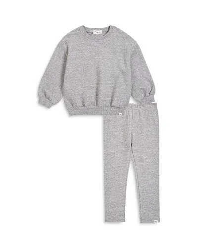 Miles The Label Girls' Miles Basics Girl's 2 Pc Leggings Set - Little Kid In Gray