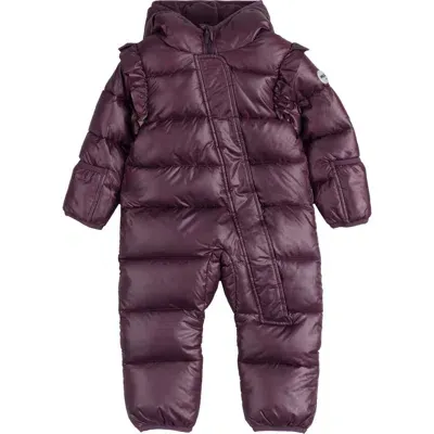 Miles The Label Babies'  Hooded Quilted Bunting In Purple