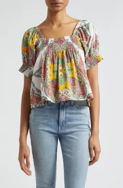 Mille Caro Off The Shoulder Top In Kaleidoscope