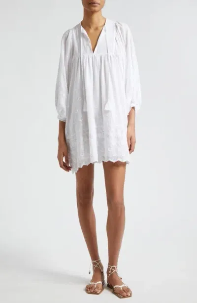 Mille Daisy Long Sleeve Dress In White