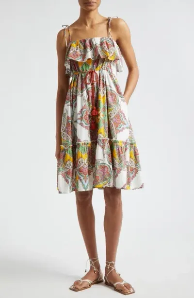 Mille Tippy Ruffle Cotton Sundress In Kaleidoscope