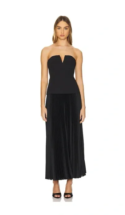 Milly Novalee Maxi Dress In Black