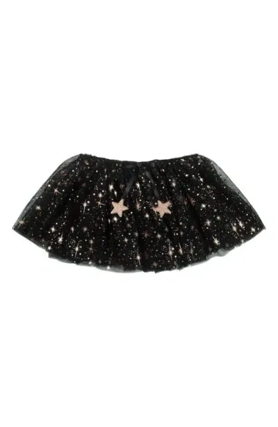 Mimi & Lula Kids' Glitter Star Tulle Costume Skirt In Black