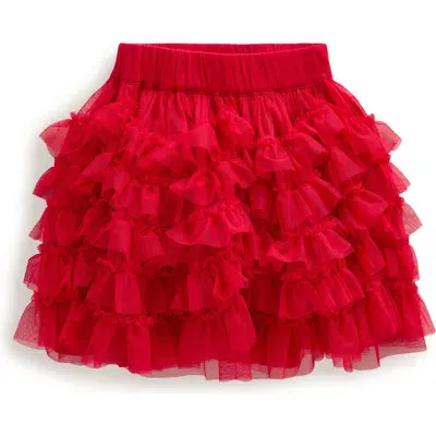 Mini Boden Kids' Ruffle Tulle Skirt In Poppy Red