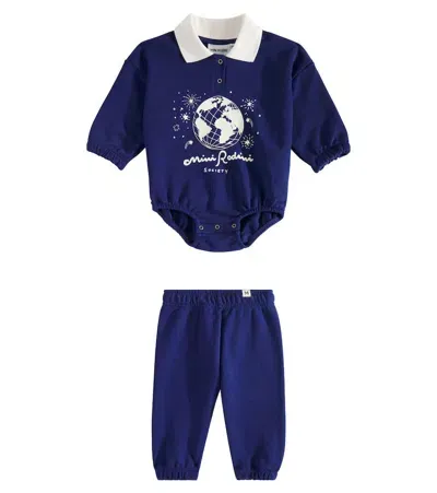 Mini Rodini Baby Set Society Aus Spieler Und Hose In Blau