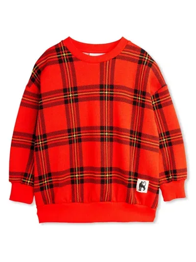 Mini Rodini Checkered Sweatshirt In Rot