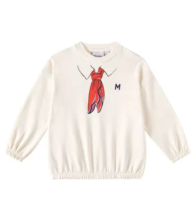 Mini Rodini Kids' Cotton Jersey Sweatshirt In White