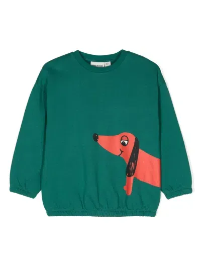 Mini Rodini Kids' Dog Sweatshirt In Green