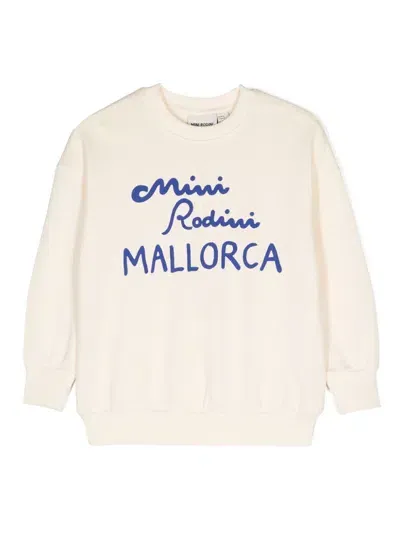 Mini Rodini Kids' Mallorca-print Organic Cotton Sweatshirt In Neutrals