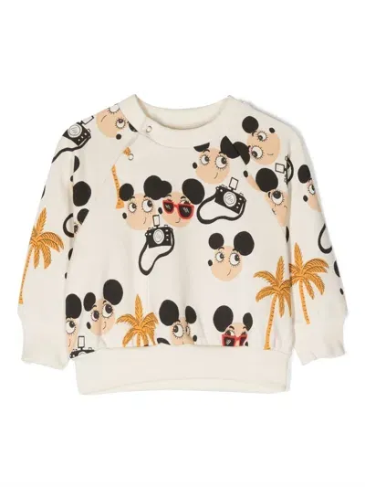 Mini Rodini Babies' Ritzrats-print Sweatshirt In Nude