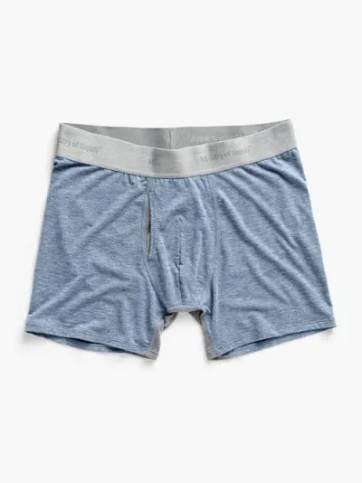 Ministry Of Supply Composite Merino Boxer Brief In Light Blue Heather - Grey