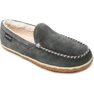 Minnetonka Tilden Faux Shearling Lined Slipper In Grey