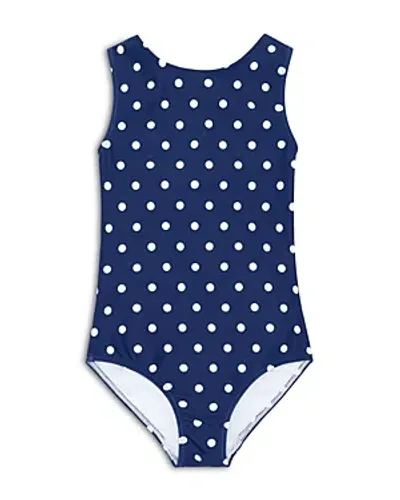 Minnow Girls' Atlantic Dot Double Bow One Piece Swimsuit - Baby, Little Kid, Big Kid