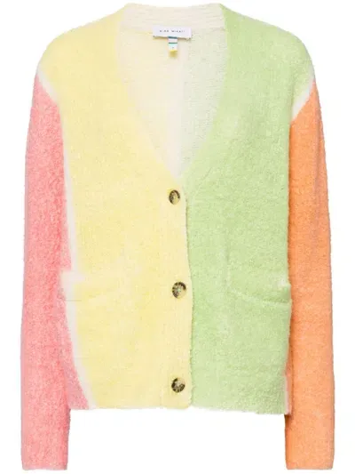 Mira Mikati Colour-block Cardigan In Green