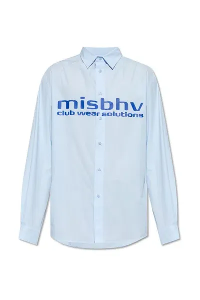 Misbhv Logo Printed Sport Shirt In Blue