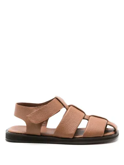 Misci Caged-design Sandals In Brown