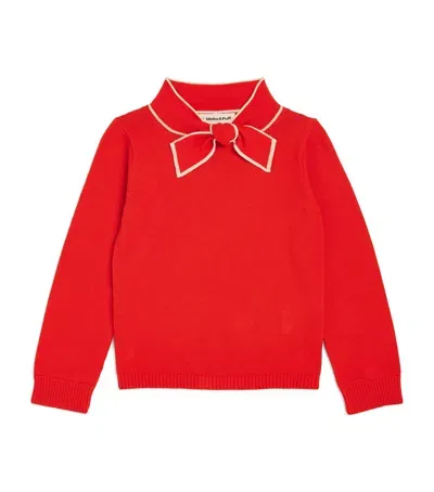 Misha And Puff Kids' Pima Cotton Elsa Sweater In Red