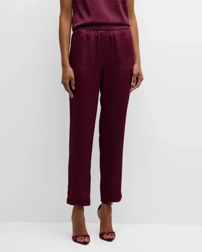 Misook Pull On Crepe Pants In Sangria