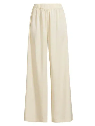 Misook Women's Elasticized Wide-leg Pants In Parchment