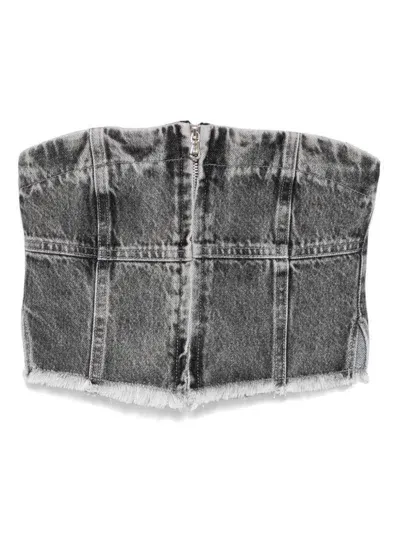 Miss Grant Kids' Denim Top In Black