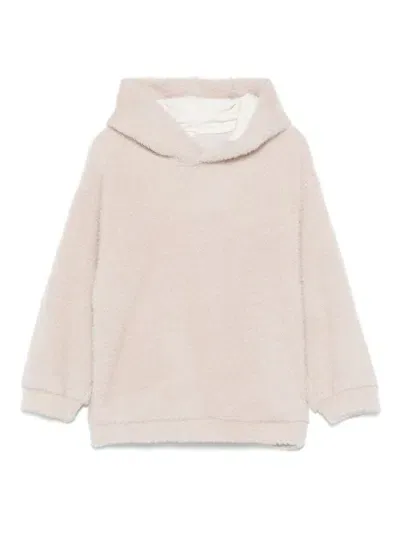 Miss Grant Kids' Faux-fur Sweater In Neutrals