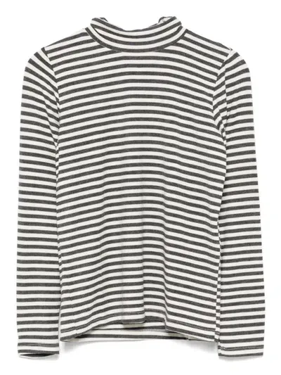 Miss Grant Kids' Mock-neck Sweatshirt In White