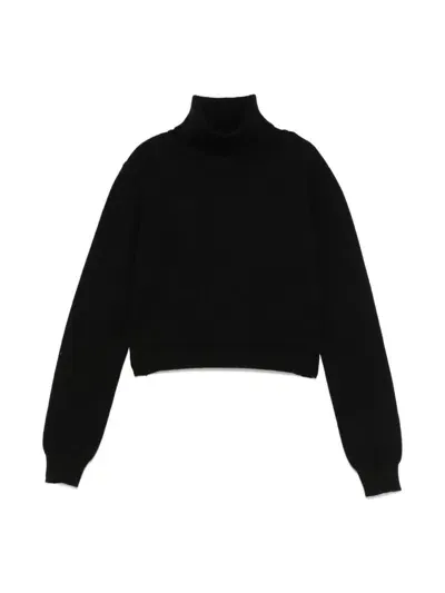 Miss Grant Kids' Roll-neck Sweater In Black