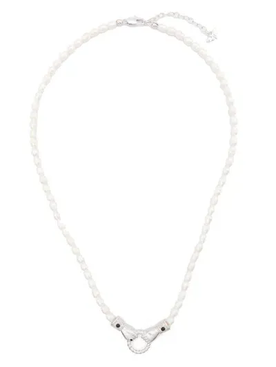 Missoma Harris Reed In Good Hands Necklace In Silver