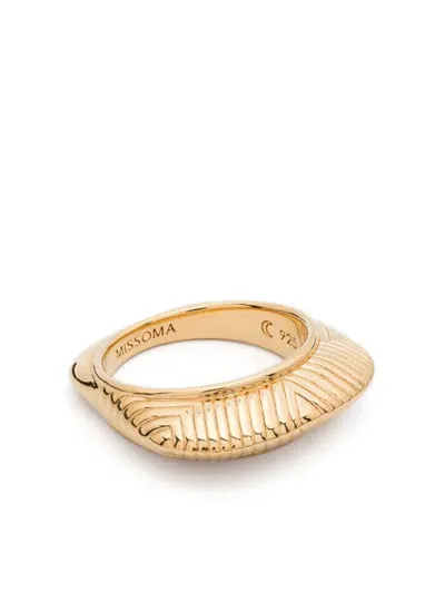 Missoma Hera Dome Ridge Ring In Gold